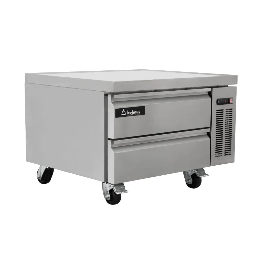 Base refrigerada para chef Icehaus BRM-2C-SS-01 de 2 cajones en acero inoxidable