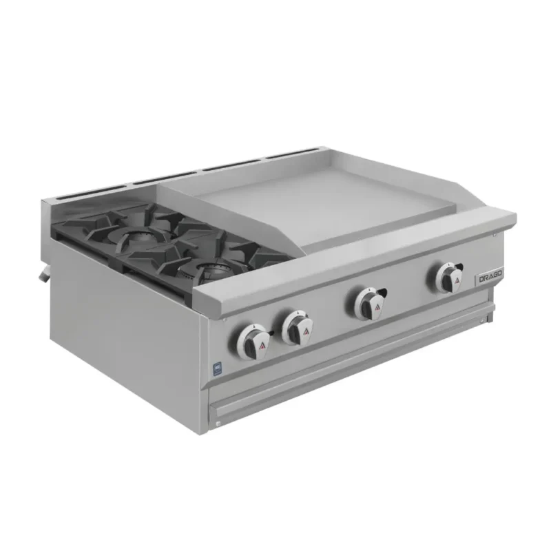 Parrilla combinada Drago CG-20PD de mesa con plancha
