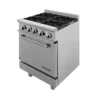 Estufa industrial con horno CG-41 Drago de 4 quemadores a Gas LP para restaurante