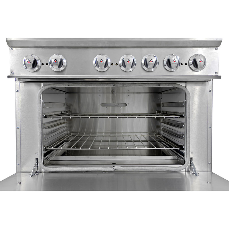 Estufa Industrial CG-61 Drago con Horno de 6 Quemadores a Gas LP - Imagen 3