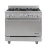 Estufa industrial con horno de 6 quemadores en acero inoxidable marca Drago modelo GES-060-000 para cocina de restaurante