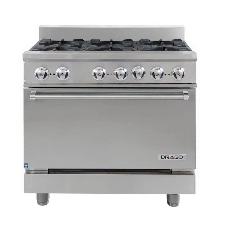 Estufa Industrial CG-61 Drago con Horno de 6 Quemadores a Gas LP - Imagen 2