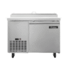 Mesa de preparación refrigerada para pizzas Icehaus modelo MP-1P-SS-02 de 1 puerta sólida en acero inoxidable