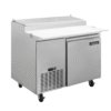 Mesa de preparación refrigerada para pizzas Icehaus modelo MP-1P-SS-02 de 1 puerta sólida en acero inoxidable