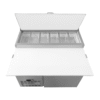 Mesa de preparación refrigerada para pizzas Icehaus modelo MP-1P-SS-02 de 1 puerta sólida en acero inoxidable