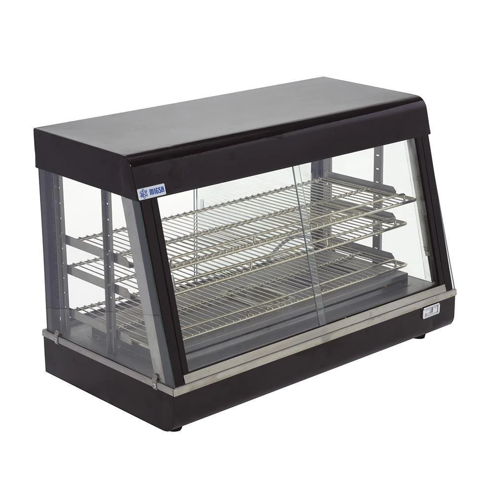 Vitrina Caliente BN-900R MIGSA Mostrador 3 Niveles de Acomodo