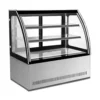 Vitrina exhibidora de cristal curvo Migsa GN-1500C2 de 387 L con ruedas e iluminación LED