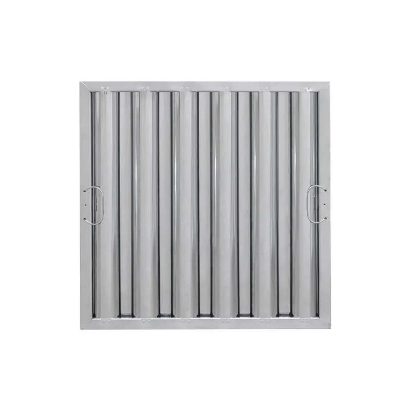 Juego de tres filtros de grasa tipo laberinto en acero inoxidable marca Drago modelo KIT-FILTERS-6 para campana comercial