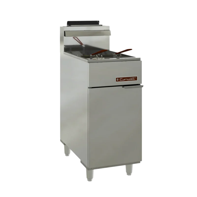 Freidora industrial Coriat 30 litros Turbo-30-5Q Heavy Duty de acero inoxidable con 5 quemadores.