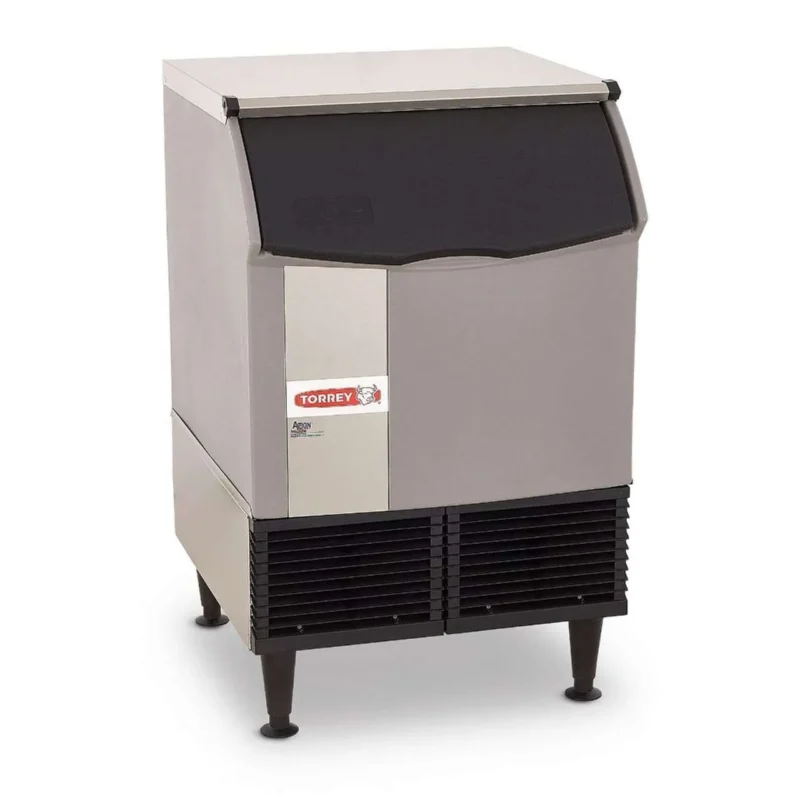 Máquina de hielo en cubo comercial bajo barra Torrey MHC-100/238 de 108 kg en acero inoxidable
