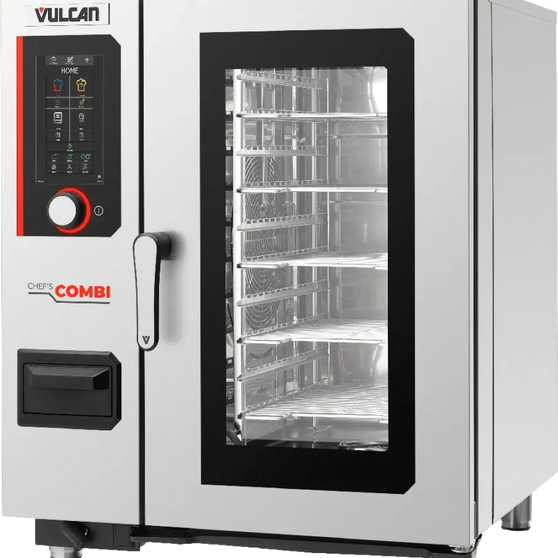 Horno combinado combi eléctrico inteligente Vulcan modelo Chef'sCombi 101E de 10 niveles en acero inoxidable