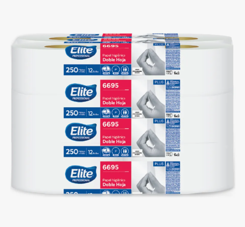 Papel Higiénico Jumbo Elite Professional Plus 250 mts 12 Rollos | IKONIX