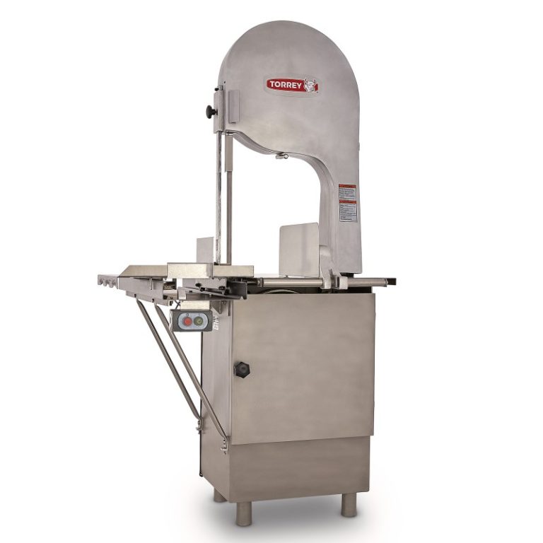Sierra carnicera industrial Torrey ST-355-AI de acero inoxidable para corte de canales completas.