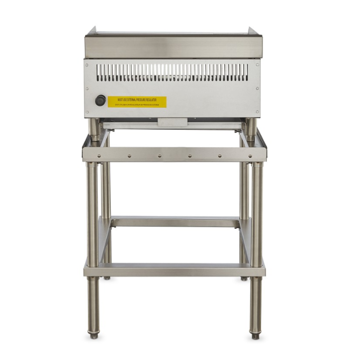 Asador a gas comercial de sobremesa Torrey modelo ASA-600G en acero inoxidable con rejillas de hierro vaciado