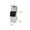 Fábrica de hielo frappé granular Rhino FAHIEL-250F de 250 kg en acero inoxidable para pescaderías y coctelería