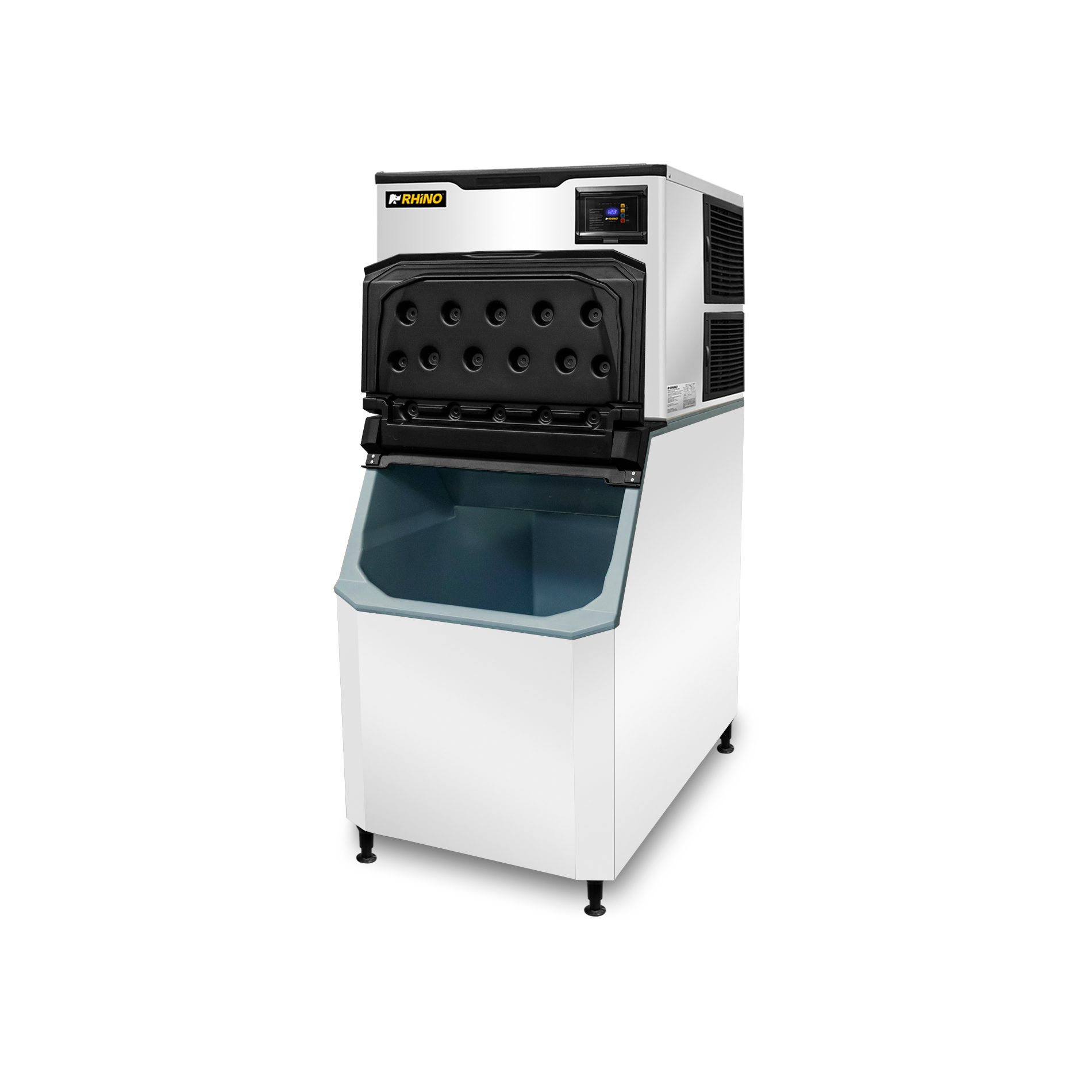 Fábrica de hielo en cubo industrial modular Rhino FAHIEL-230 de 230 kg en acero inoxidable