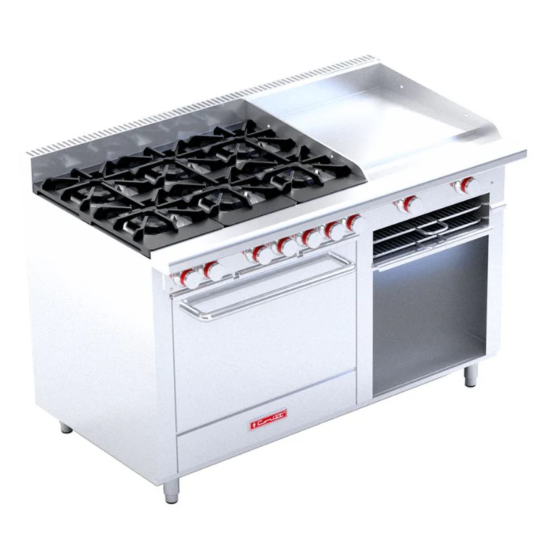 Estufa Coriat EC-6-H-Grill Piso Máster con horno plancha gratinador y 6 quemadores