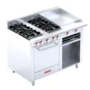 Estufa Coriat Minichef Piso Máster con horno plancha gratinador y 4 quemadores