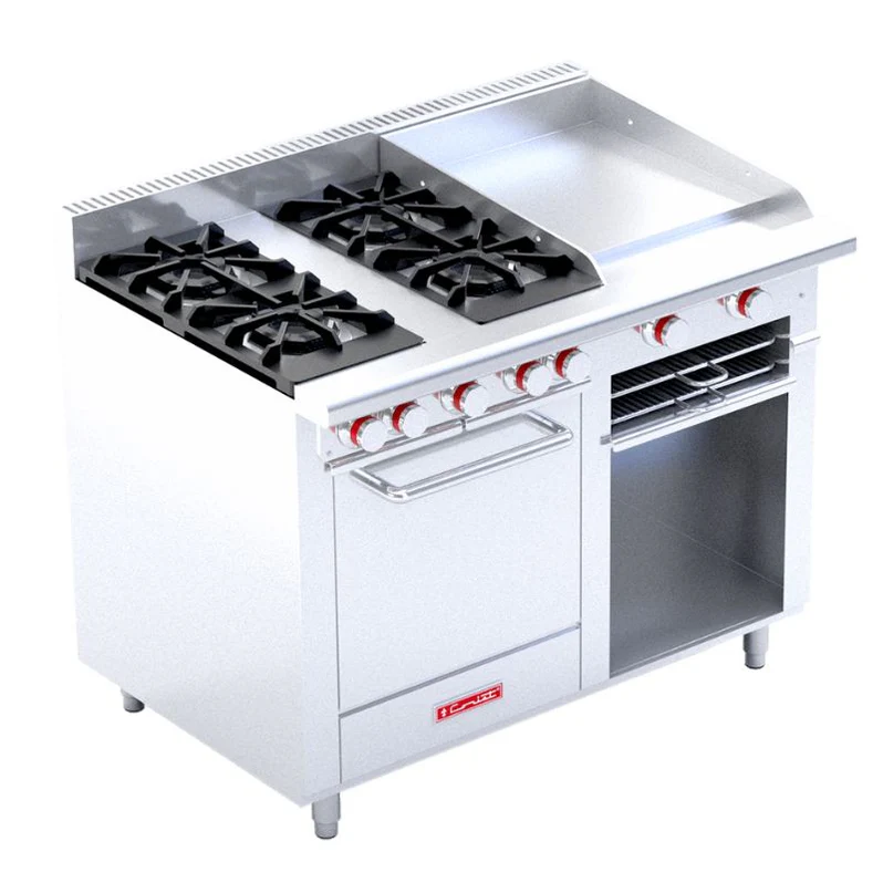 Estufa Coriat Minichef Piso Máster con horno plancha gratinador y 4 quemadores