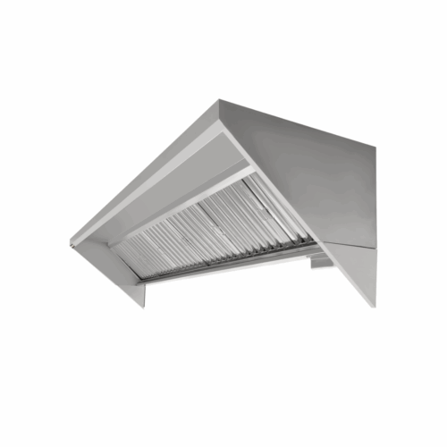 Campana extractora industrial backshelf de acero inoxidable marca Drago modelo MC-10-00 de diez pies