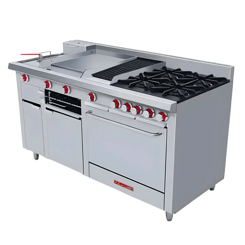 Estufa Coriat Múltiple Piso Turbo Master Premium con horno freidora plancha y asador