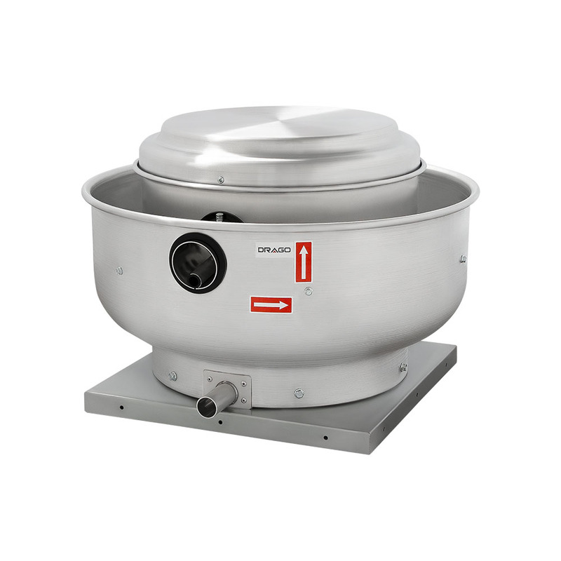 Ventilador extractor extractor tipo hongo de acero inoxidable marca Drago modelo ED-05-NV de un medio de caballo de fuerza para cocina comercial