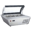 Vitrina congelada de sobremesa para helados y gelato marca Migsa modelo RTD-67L con tapa de cristal abatible