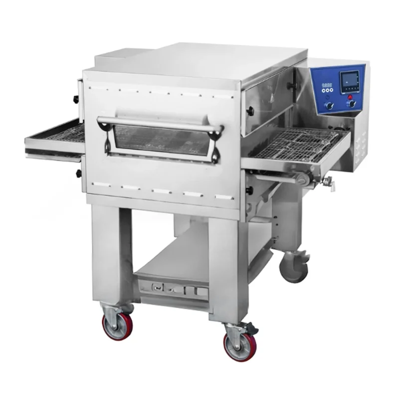 Horno de banda para pizza eléctrico Migsa NTE-2060 tipo impingement en acero inoxidable