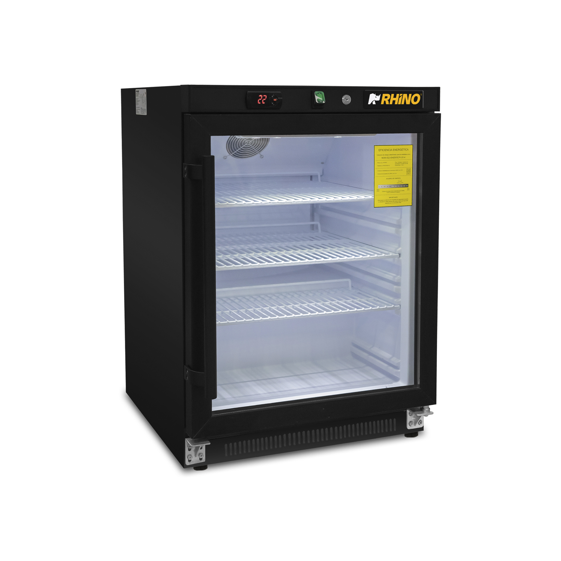 Refrigerador Vertical Puerta de Cristal Compacto 94.5 L REVEAB-4C - Imagen 4