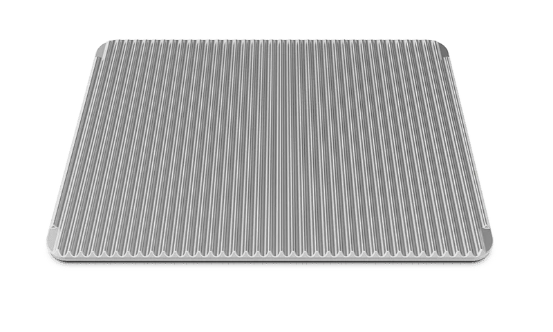 Bandeja de aluminio doble superficie lisa y acanalada Unox FAKIRO TG335 de 460 x 330 mm