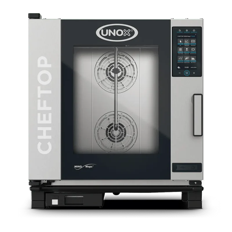 Horno mixto inteligente a gas Unox CHEFTOP MIND.Maps PLUS XEVC-0711-GPRM para 7 bandejas GN 1/1