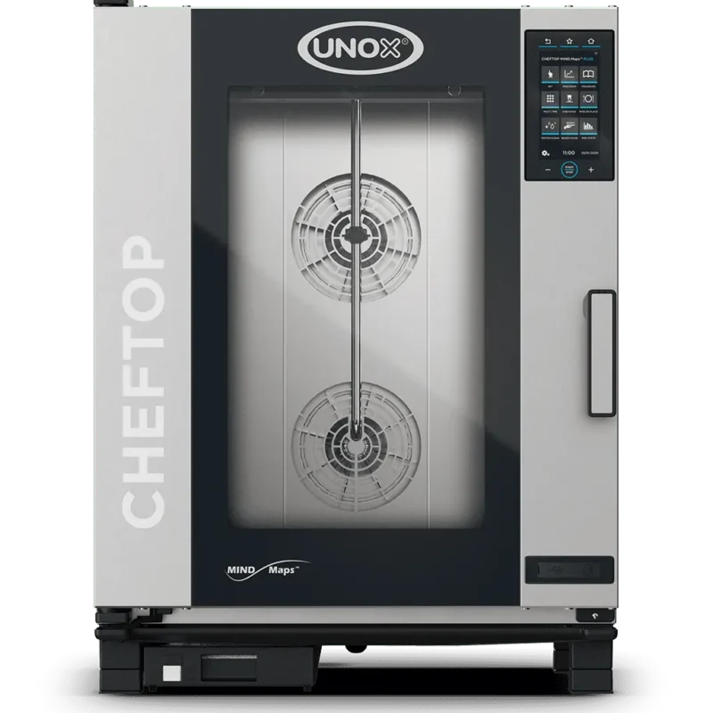 Horno mixto inteligente a gas Unox CHEFTOP MIND.Maps PLUS XEVC-1011-GPRM para 10 bandejas GN 1/1