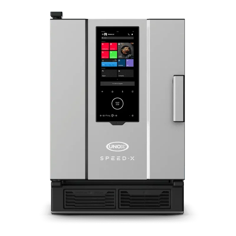 Horno de alta velocidad inteligente Unox SPEED.X XEPA-0523-EXRS con lavado automático