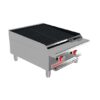 Asador a gas con piedra volcánica Coriat ACV-2 de acero inoxidable con 2 quemadores y perillas frontales
