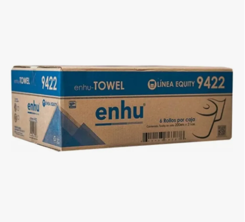 Caja con 6 rollos de toalla en rollo para manos enhu Equity